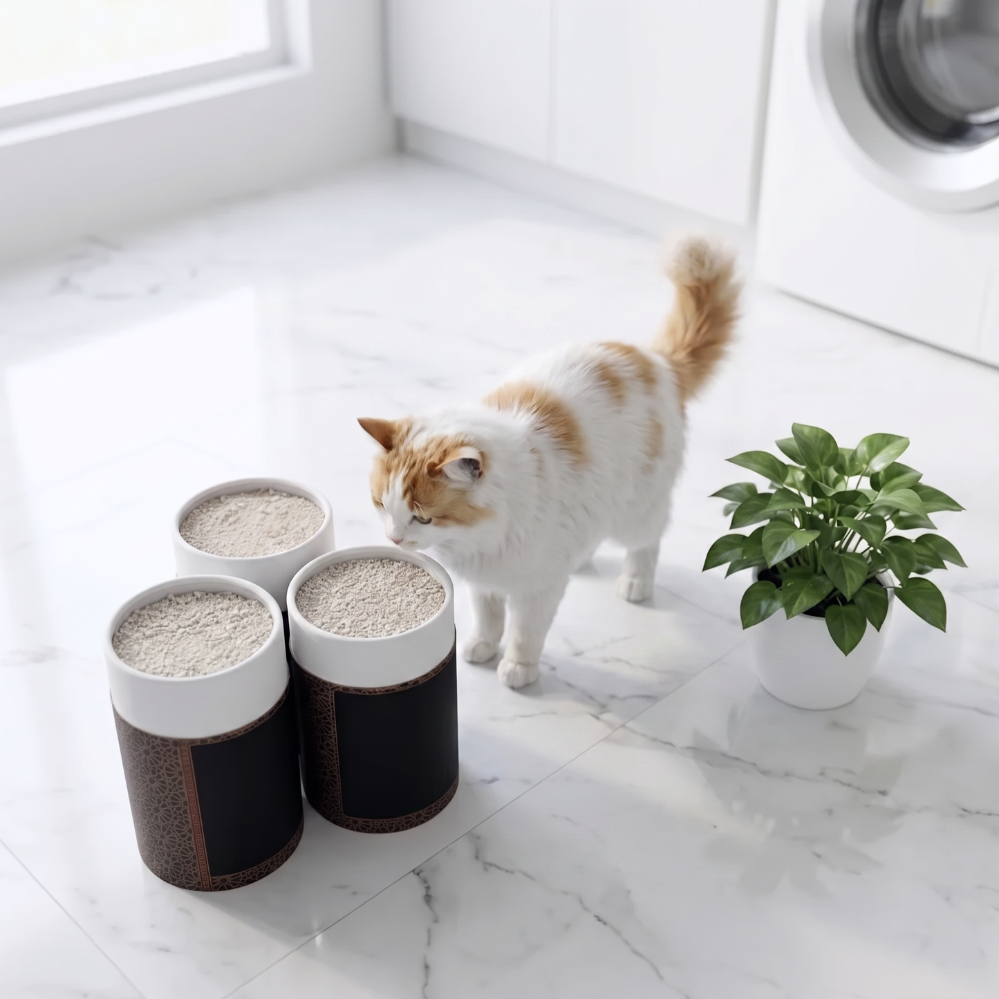 Nurkil Yenilebilir Bentonit Kedi Kumu (4.5kg) & 375 Adet Pati Mendili Seti