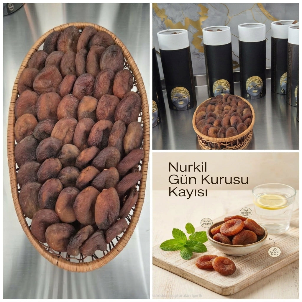 Güneşte Kurutulmuş Tam Organik Gün Kurusu Kayısı