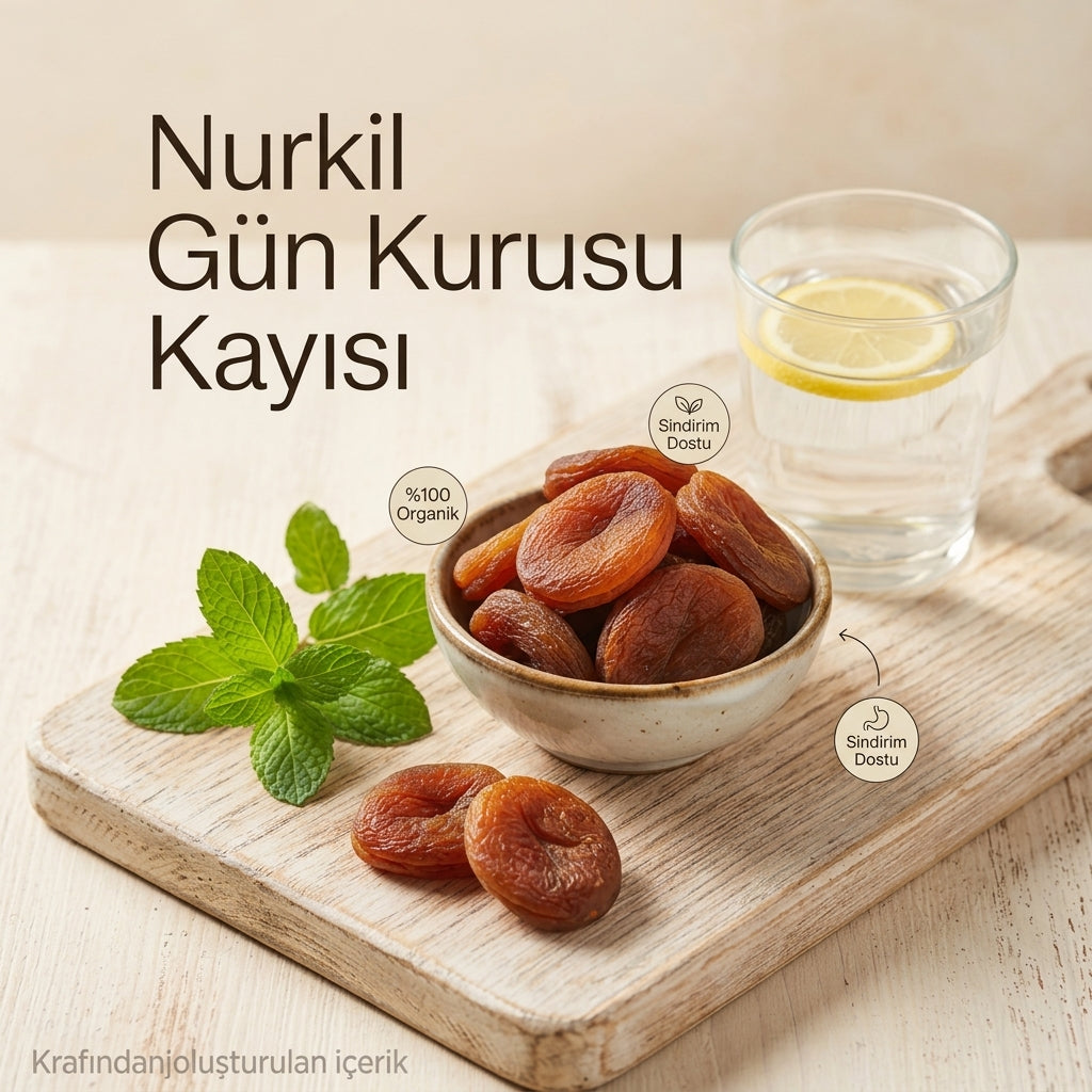 Güneşte Kurutulmuş Tam Organik Gün Kurusu Kayısı