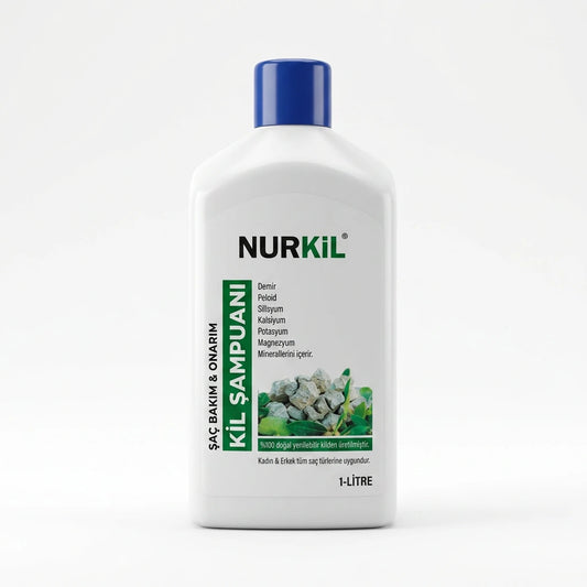 Nurkil 1 Litre Saç Bakım & Onarım Kil Şampuanı - Doğal Onarıcı