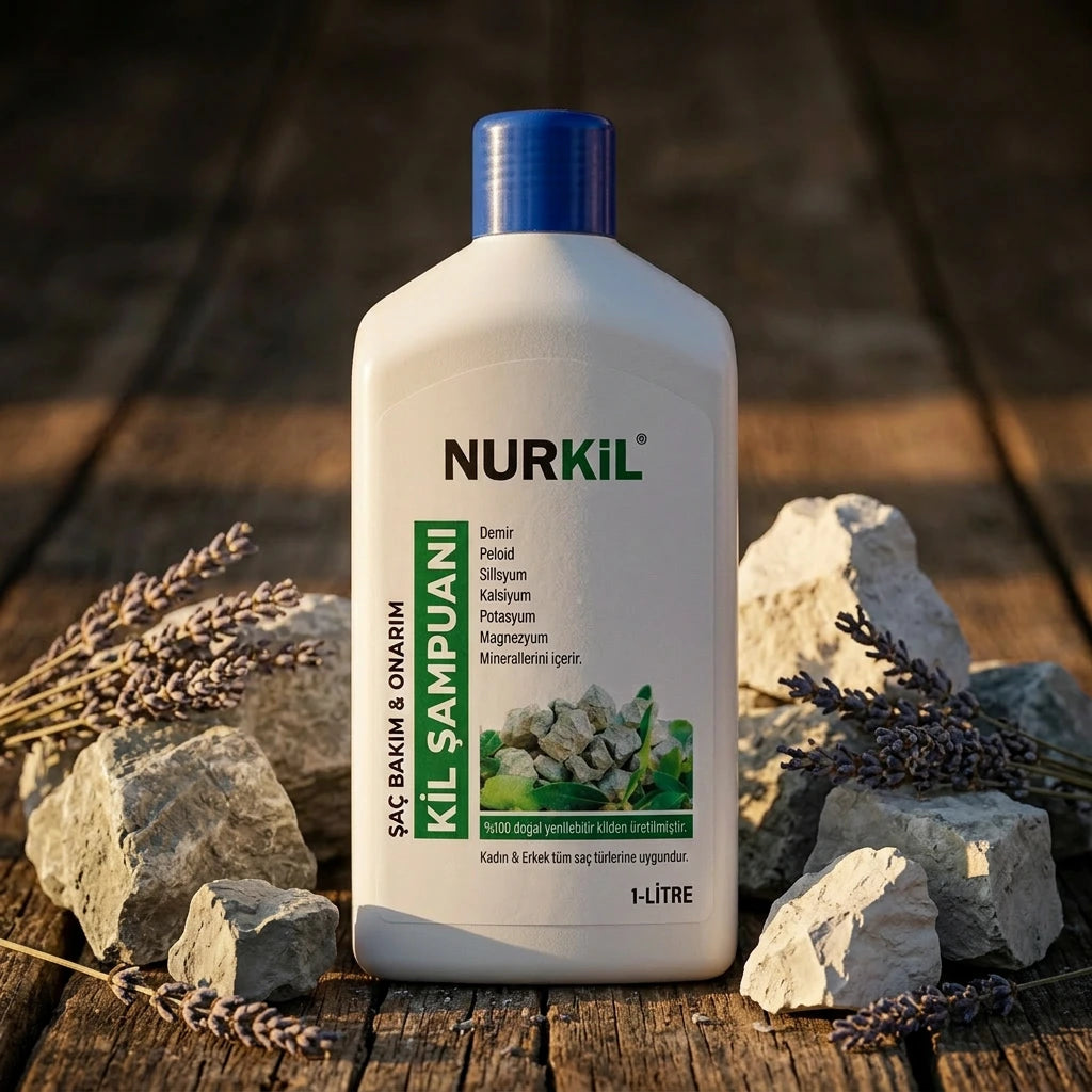 Nurkil 1 Litre Saç Bakım & Onarım Kil Şampuanı - Doğal Onarıcı