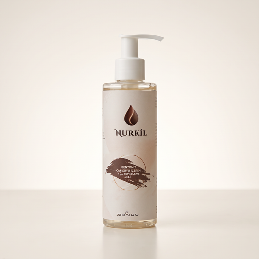 Nurkil bentonit ve can suyu içeren 200 ml yüz temizleme jeli ürün görseli