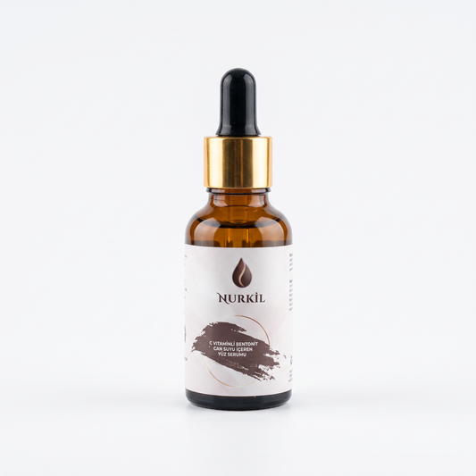 Nurkil C vitaminli bentonit ve can suyu içeren yüz serumu ürün görseli