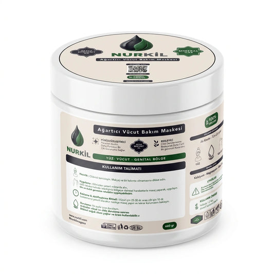 Nurkil Termal %100 Doğal Beyazlatıcı Kil - Ak Maske (550gr /1,5 kg)
