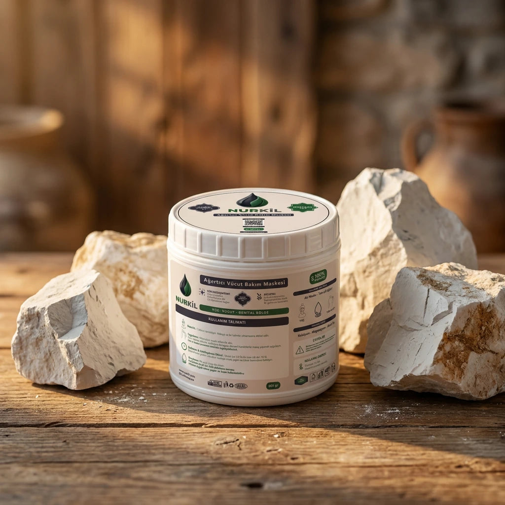 Nurkil Termal %100 Doğal Beyazlatıcı Kil - Ak Maske (550gr /1,5 kg)