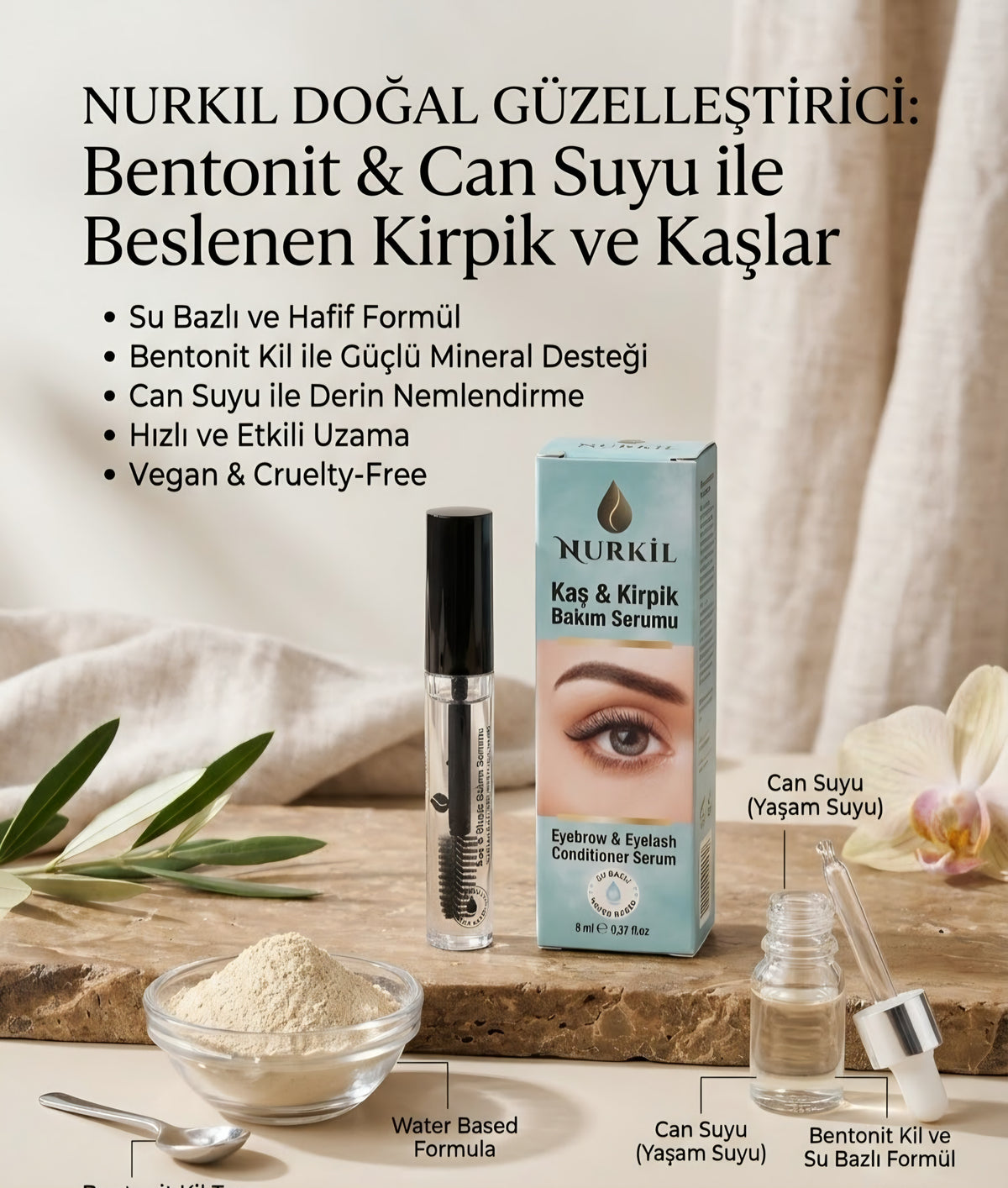 Su Bazlı Kaş Kirpik Serum