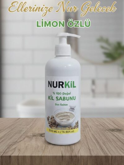 doğal kil sıvı sabun limon özlü